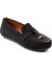 Siyah Süet Kadın Loafer Ayakkabı K01778166602 3