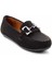 Siyah Süet Kadın Loafer Ayakkabı K01778166502 3