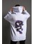 Kadın Kapüşonlu Beyaz Oversize Sırt Baskılı Ejderha Sweatshirt 1