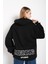 Kadın Mad For Nothing Baskılı Oversize Kapüşonlu Sweatshirt 1