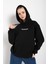 Kadın Mad For Nothing Baskılı Oversize Kapüşonlu Sweatshirt 4