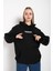 Kadın Mad For Nothing Baskılı Oversize Kapüşonlu Sweatshirt 5