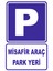 P Misafir Araç Park Yeri Levhası 1