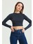 Uzun Kollu Fitilli Crop Bluz 2