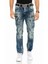 C-1178 Parça Dikişli Cep Detaylı Mavi Erkek Kot Jeans 2