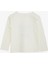 Kız Çocuk Uzun Kollu Tişört Taşlı Yazı Baskılı 5-10 Yaş, Ekru 2