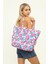 Kadın Plaj Çantası, Fonksiyonel Baskılı Plaj Çantası, Beach Bag, Flamingo Desenli Fermuarlı Çanta 2