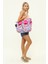 Kadın Plaj Çantası, Fonksiyonel Baskılı Plaj Çantası, Beach Bag, Flamingo Desenli Fermuarlı Çanta 3