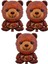 Teddy Bear 3 Adet Büyük Boy 40CMX60CM Folyo Balon (Helyum) No:15 1