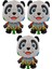Neşeli Panda 3 Adet Büyük Boy 41CMX60CM Folyo Balon (Helyum) No:19 1