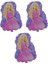 Barbie 3 Adet Büyük Boy 42 x 52 cm Folyo Balon (Helyum) No:10 1
