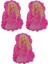 Barbie Pembe 3 Adet Büyük Boy 40 x 53 cm Folyo Balon (Helyum) No:8 1