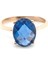 14K Altın London Mavi Topaz Taşlı Yüzük 3