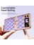 Samsung Galaxy Z Flip3 Için 5g Yüzük Kickstand Elektraplatma Pu Deri Kaplamalı Pc Kılıfı Baskılı Rhombus Izgara Deseni Katlanır Telefon Kapağı (Yurt Dışından) 3