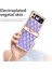 Samsung Galaxy Z Flip3 Için 5g Yüzük Kickstand Elektraplatma Pu Deri Kaplamalı Pc Kılıfı Baskılı Rhombus Izgara Deseni Katlanır Telefon Kapağı (Yurt Dışından) 5