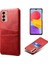 Samsung Galaxy M13 Için Çift Kart Yuvalı 4g Telefon Kılıfı, Damla Dayanıklı Pu Deri Kaplı Sert Pc Kapağı (Yurt Dışından) 1