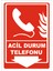 Acil Durum Telefonu - Isg Levhası 15X21 cm Sticker 1