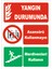 Yangın Durumunda Asansör Yerine Merdiven Kullanın - Isg Levhası 15X21 cm Sticker 1
