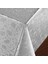 Elyaf Astarlı Pvc Masa Örtüsü 140x200cm Silinebilir Sıvı Geçirmez Leke Tutmaz Çiçek Desenli Gümüş 1