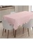 Elyaf Astarlı Pvc Masa Örtüsü Silinebilir 140x200cm Sıvı Geçirmez Leke Tutmaz Çiçek Desenli Pembe 2
