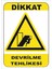 Devrilme Tehlikesi Levhası 15X21 cm Sticker 1