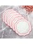 Pembe Renkli Çift Sargı Nakışlı 6'lı Kokteyl Peçetesi 1