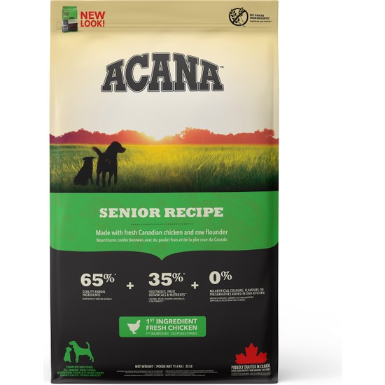Acana Senior - Yaşlı Köpek Maması 11,4 Kg Tavuk Balık Patates İçerikli Yüksek Protein