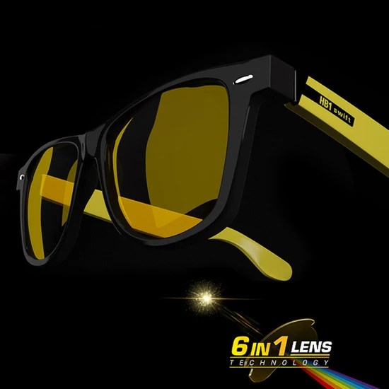 Heider Hb1 Swift Anti-Glare Gece/gündüz Sürüş Gözlüğü - 6 Filtreli