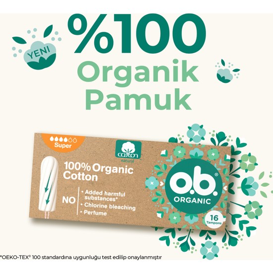 O.B. O.b Organic Super Tampon 16'lı Paket Fiyatı