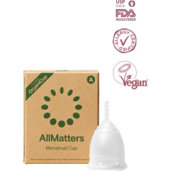 AllMatters (OrganiCup) Menstrual Cup Model A Regl Kabı - Adet Kabı - Menstrual Kap