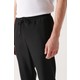 Avva Erkek Siyah Yandan Cepli Beli Lastikli Bağcıklı Duble Paça Relaxed Fit Rahat Kesim Jogger Pantolon E003000