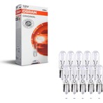 Osram 12V T5 1.2W Dipsiz Gösterge Ampulü 10 Adet 2721 Yüksek Parlaklık Özellikli Orijinal Model
