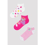 Penti Çok Renkli Kız Çocuk Safari Desenli 3lü Patik Çorap