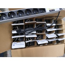 19" 1u 9'lu Schuko Soketli Rack Kabin Grup Prizi Pdu(25 Adet)