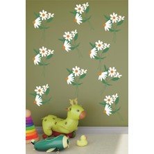 Hediye Postası Papatya Dünyası Duvar Çocuk Odası Sticker Dekorasyon 25 Adet