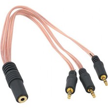 BK Teknoloji 3.5 mm Stereo Dişi To 3 x 3.5 Stereo Erkek 5+1 Ses Kablosu