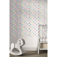 Lizpo Decor Çok Renkli Soft Karışık Polka 3 cm Konsept Duvar Dekorasyon Sticker 160 Adet