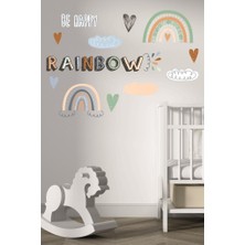 Lizpo Decor Rainbow-Be Happy Çocuk Odası Duvar Sticker Dekorasyon Seti Model 4