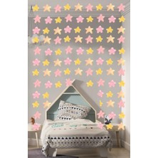 Lizpo Decor Renkli Yıldız 120 Adet Çocuk Odası Duvar Sticker Dekorasyon 5 cm
