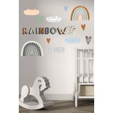 Lizpo Decor Rainbow-Be Happy Çocuk Odası Duvar Sticker Dekorasyon Seti Model 2