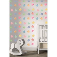 Lizpo Decor Renkli Çiçekler Çocuk Odası Karışık Konsept Duvar Dekorasyon Sticker 140 Adet