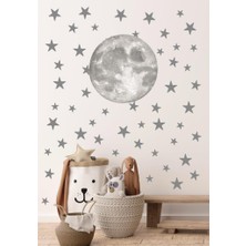 Lizpo Decor Dünya ve Yıldızlar Duvar Sticker, Bebek ve Çocuk Odası Dekoratif Duvar Çıkartması