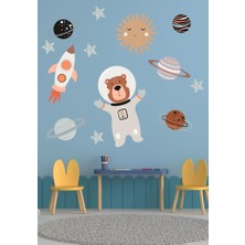 Lizpo Decor Çocuk Odası Gezegenleri Için Uzay Elementleri 60 x 50 cm 1 Adet Çocuk Odası Duvar Sticker Dekorasyon Md 1