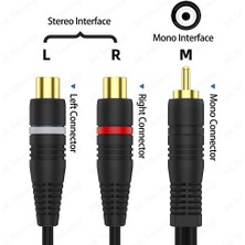 BK Teknoloji Yüksek Kalite Anfi Y Kablo Rca Erkek To 2xrca Dişi