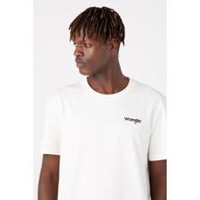 Wrangler Wrangler Erkek Ekru Bisiklet Yaka Tişört