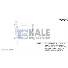 Kale Radyatör Vw Caddy Iıı Eos Golf V Jetta Iıı Passat Touran (650*438*32) Al/pl/brz