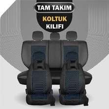 Kepmorpho 
Geely Emgrand Lüx Full Deri Oto Koltuk Kılıfı Ön Arka Takım (Giydirme Tip) Siyah Mavi