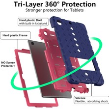 Generico Samsung Galaxy Için Rhombus Robot Kılıfı Tab A7 10.4 (2020) Lacivert Red (Yurt Dışından)