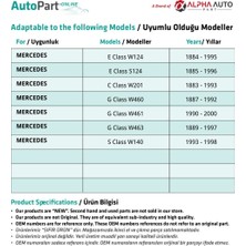 Alpha Auto Part Mercedes E Class W124,S124 Için Enjektör Borusu