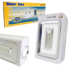 Silver Toss El Feneri Şarjlı 1W+46 LED Projektör Güneş Panelli 3 Ampullü Silver Toss ST-1901